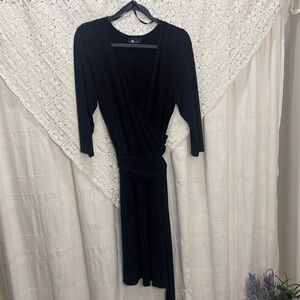 AB Studio Black Long Sleeve Dress